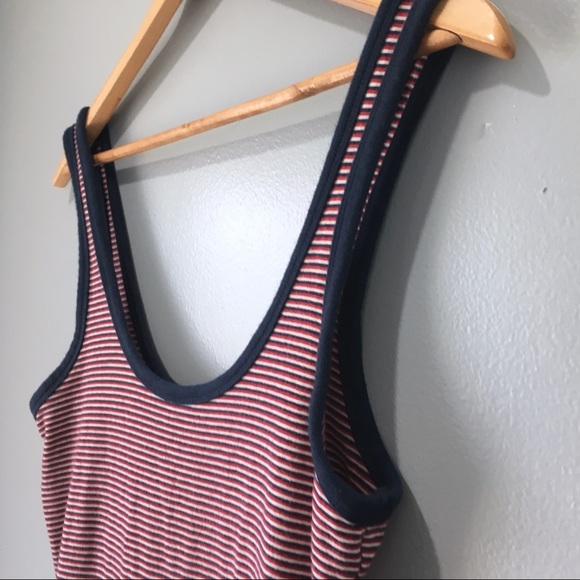 Zara Bodycon Tank Dress Striped Blue & Red - Picture 5 of 7